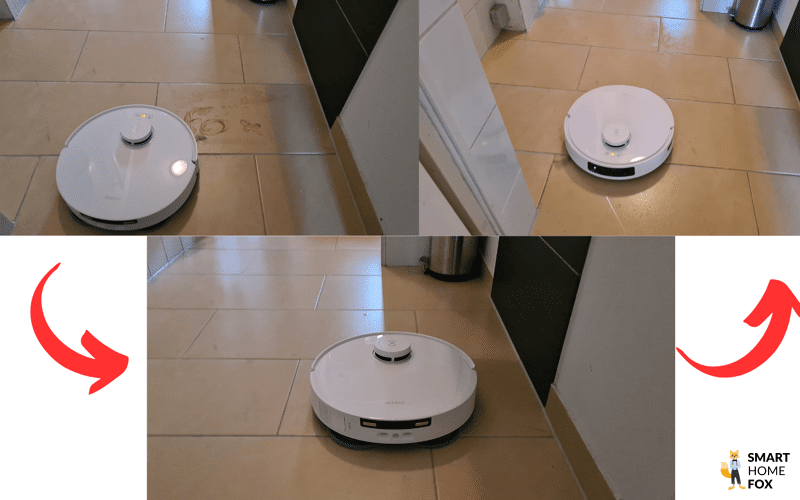 Der DEEBOT T30S entfernt Flecken von Fliesenböden